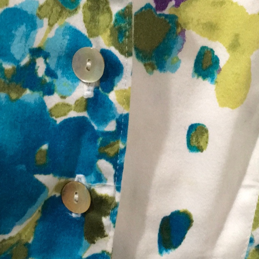 JONES OF NEW YORK FLORAL  LINED CAP SLEEVELESS  FIT&FLAIR DRESS - Picture 8 of 16